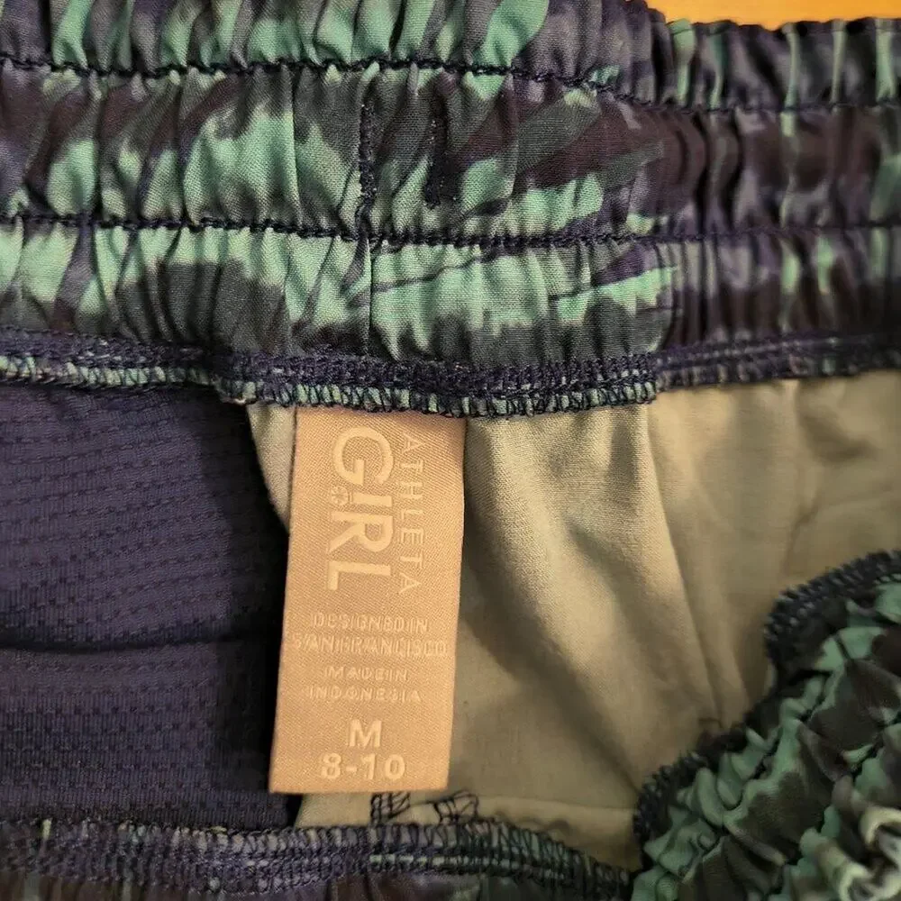 Kids Green & Black Tie-Dye Athletic Shorts - Brand Unspecified